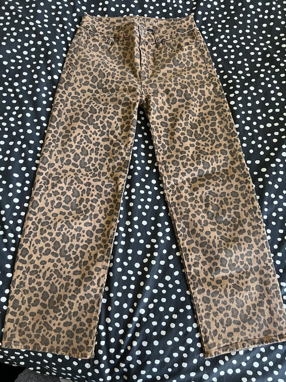 American Eagle Outfitters Leopard Print Jeans - Brown/Black Size 000